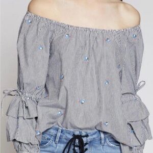 Sanctuary Tropicana Off The Shoulder Blouse, Size Small